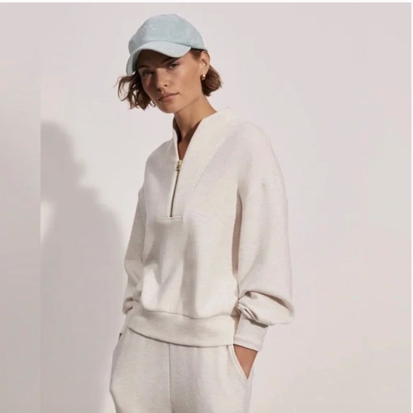 Varley Davidson DoubleSoft™ Sweatshirt – Ivory Marl – Size M – NWT - Picture 4 of 14